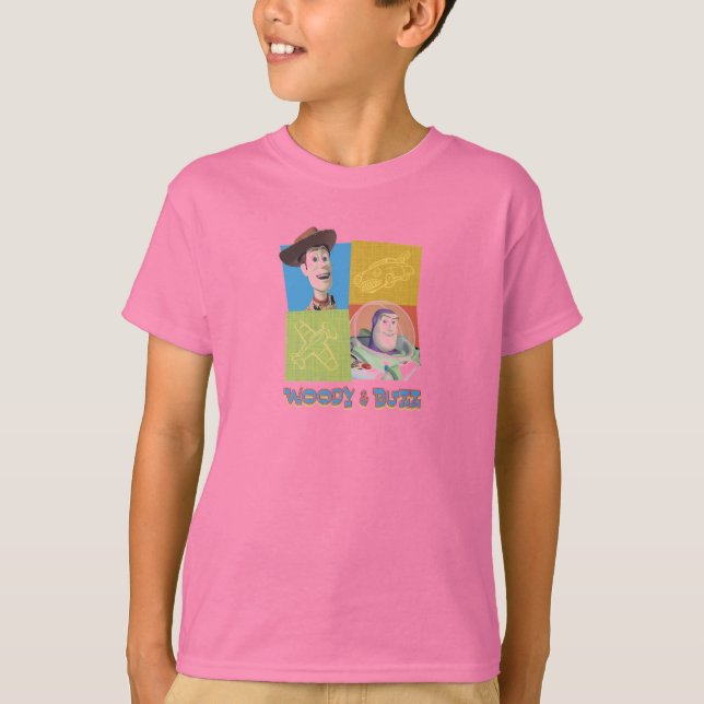 Toy Story's Buzz Lightyear and Woody Logo T-Shirt (Front)
