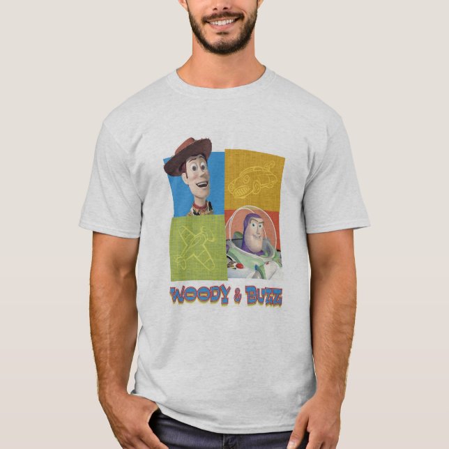Toy Story's Buzz Lightyear and Woody Logo T-Shirt (Front)