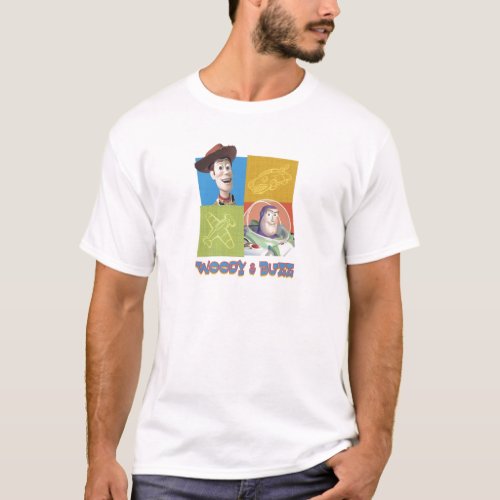 Toy Storys Buzz Lightyear and Woody Logo T_Shirt