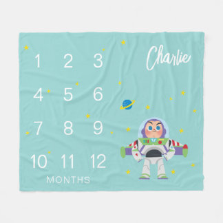 Toy Story's Buzz Lightyear Baby Monthly Milestone Fleece Blanket