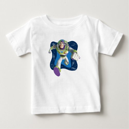 Toy Storys Buzz Lightyear running Baby T_Shirt