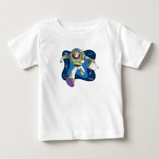 Toy Story's Buzz Lightyear running Baby T-Shirt (Front)