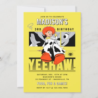 Toy Story&#39;s Jessie Cowgirl Birthday  Invitation