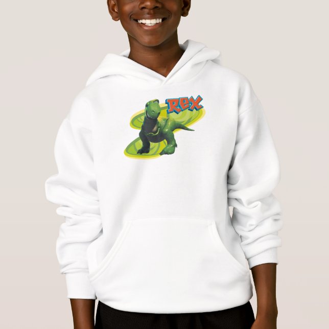 Toy Story's Rex standing with a smiling face. Hoodie (Front)