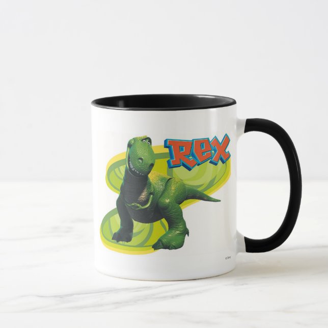 Toy Story's Rex standing with a smiling face. Mug (Right)