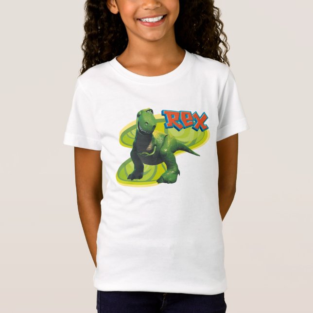 Toy Story's Rex standing with a smiling face. T-Shirt (Front)