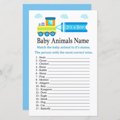 Toy Train Baby Animals Name Game