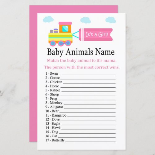 Toy Train Baby Animals Name Game