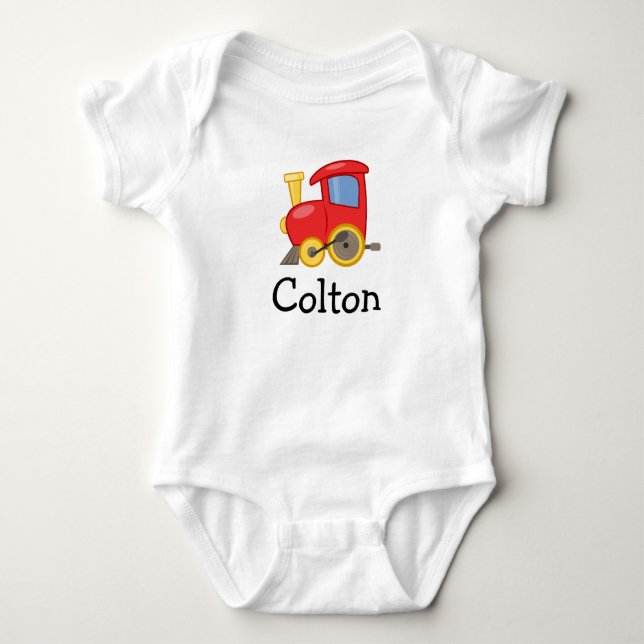 Toy Train Baby Bodysuit (Front)