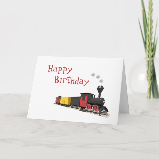 Toy Train Birthday Card (Front)