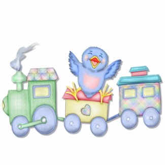 Toy Train Bluebird photosculpture