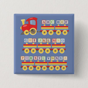 Toy Train Carrying Alphabet Blocks Kids Button