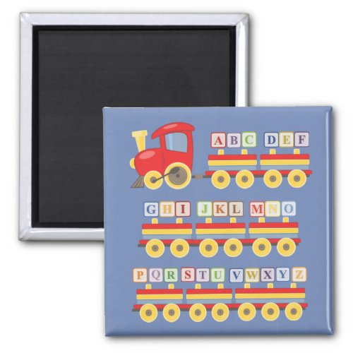 Toy Train Carrying Alphabet Blocks Kids Magnet