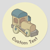 Toy Train Classic Round Sticker