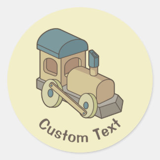 Toy Train Classic Round Sticker