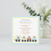 Toy Train Kids Birthday Party Invitations (Standing Front)