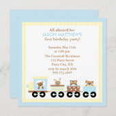 Toy Train Kids Birthday Party Invitations (Front/Back)