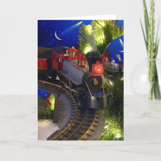 Toy Train Magic Holiday Card