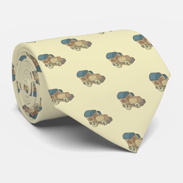 Toy Train Neck Tie (Rolled)