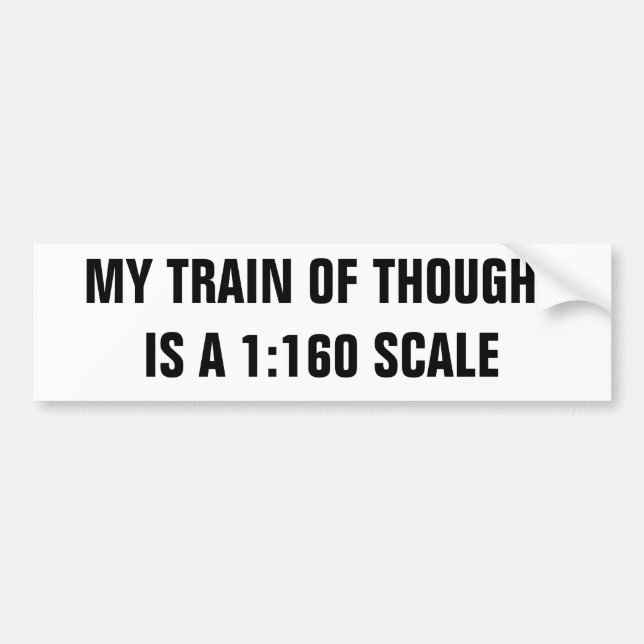 Toy train of thought bumper sticker (Front)