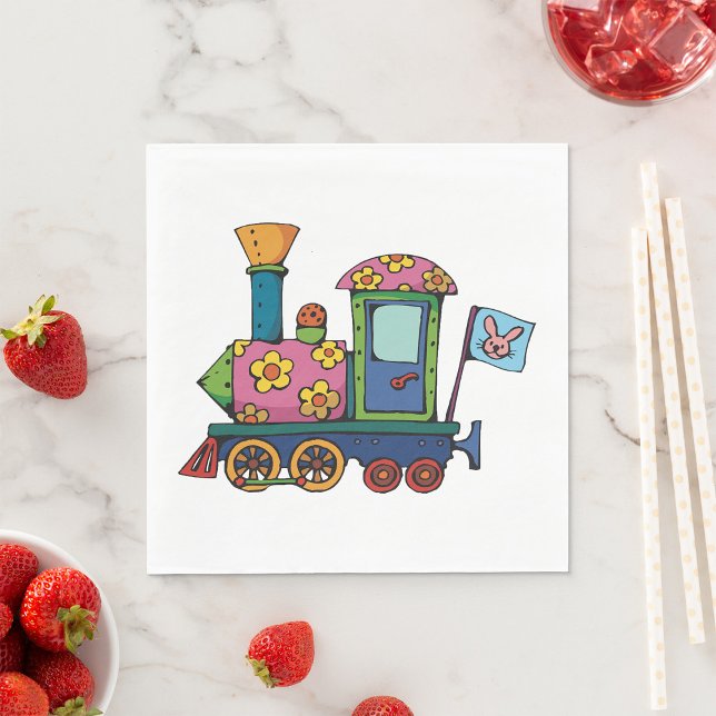 Toy Train Paper Napkins (Creator Uploaded)