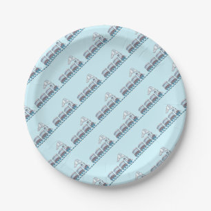 Toy Train Paper Plates