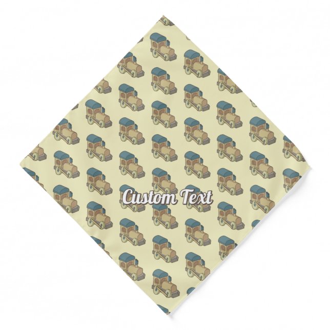Toy Train Pattern Bandana (Front)