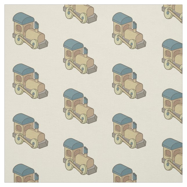 Toy Train Pattern Fabric (Swatch)
