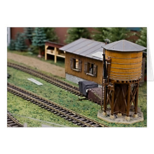 Toy Train Platform Water Tower Cards