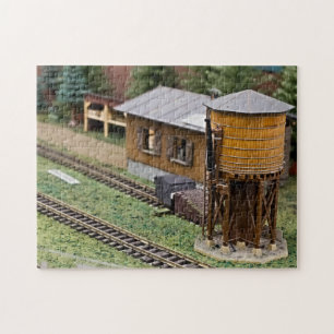 Toy Train Platform Water Tower Jigsaw Puzzle
