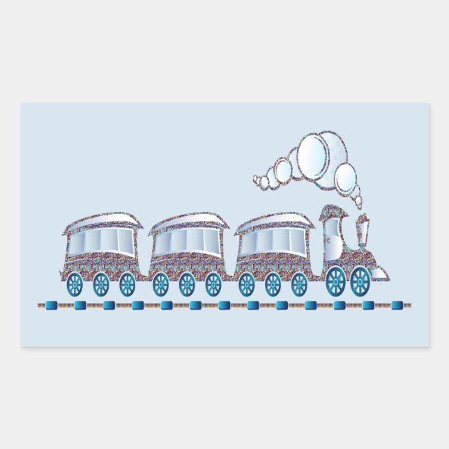 Toy Train Rectangular Sticker (Front)