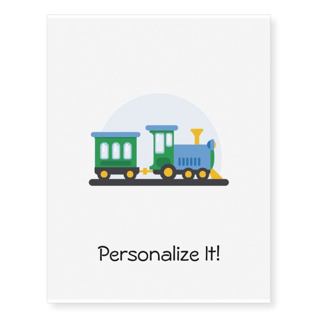 Toy Train Temporary Tattoos (Front)