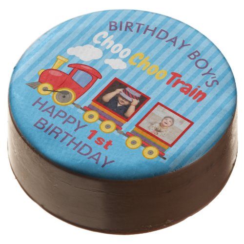 Toy Train Toddler Boys Birthday Blue Chocolate Covered Oreo