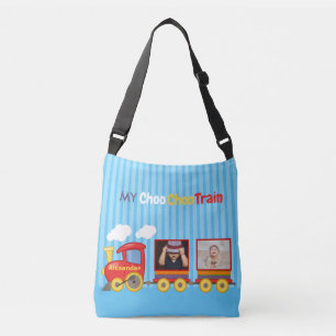 Toy Train Toddler Boys Birthday Blue Crossbody Bag