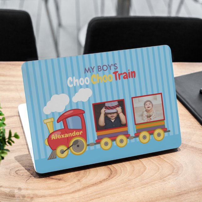 Toy Train Toddler Boys Birthday Blue  HP Laptop Skin (Creator Uploaded)