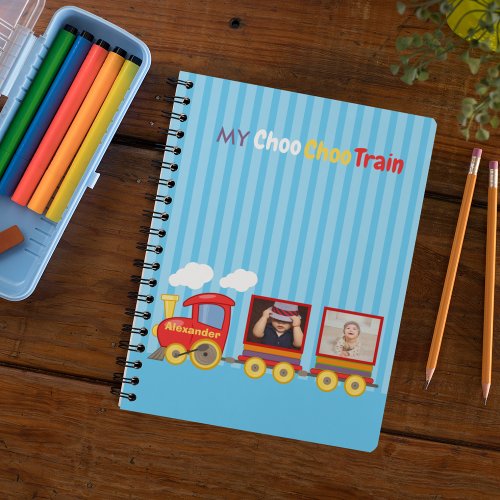 Toy Train Toddler Boys Birthday Blue Planner