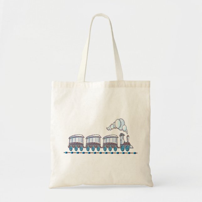 Toy Train Tote Bag (Front)