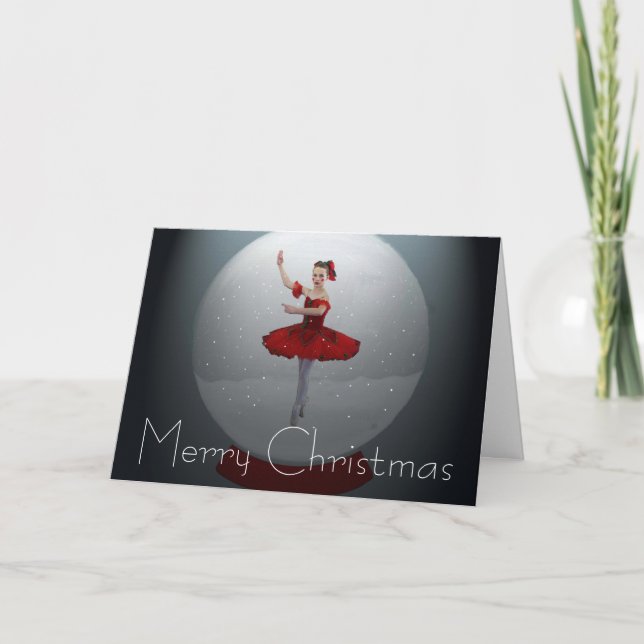 Toyland Ballerina Christmas Greeting Card (Front)