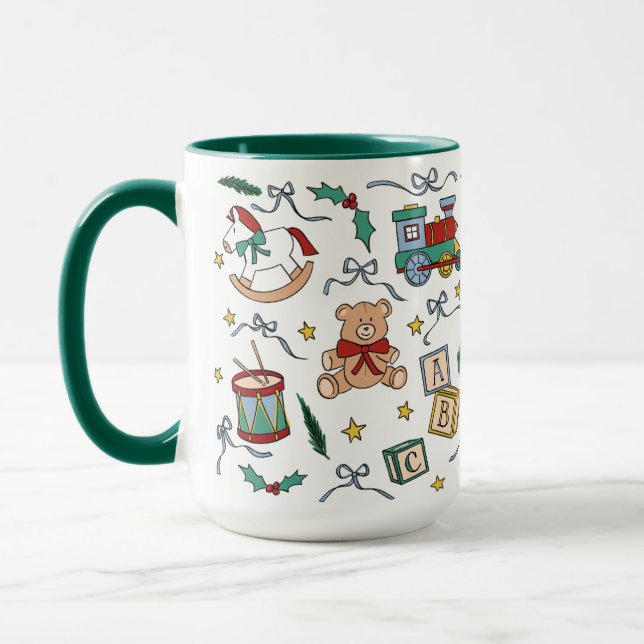 Toyland Classic Christmas Nostalgic Toys Mug (Left)