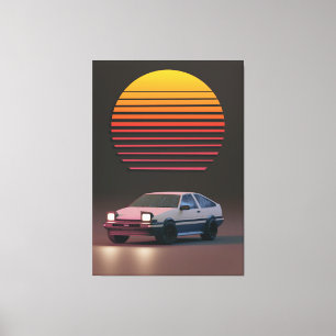 Toyota AE86 from Initial-D Anime Canvas Print