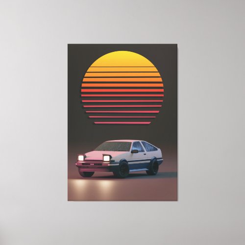 Toyota AE86 from Initial_D Anime  Canvas Print