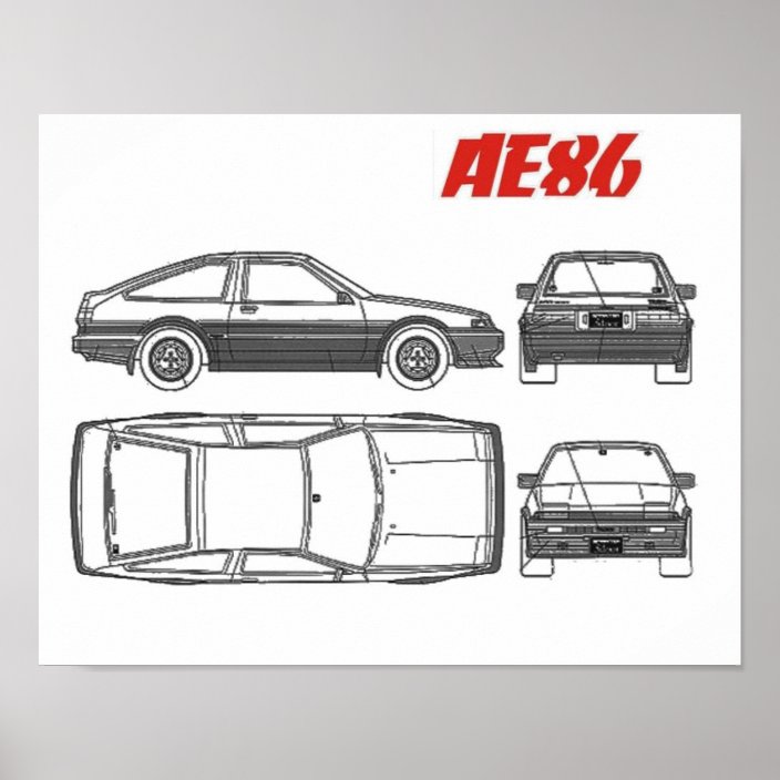 Toyota ae86 blueprint