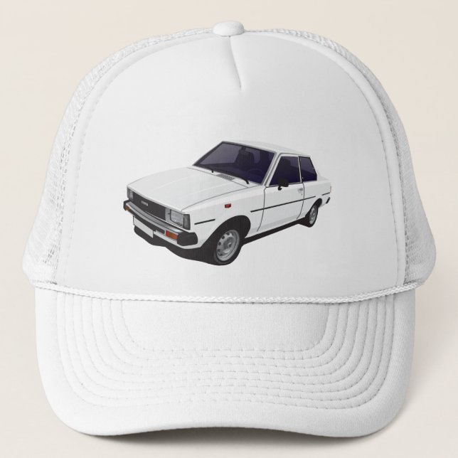 Toyota Corolla DX E70 2-door hat - cap white (Front)