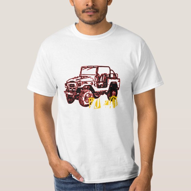 Toyota Fj40 offroad t shirt (Front)