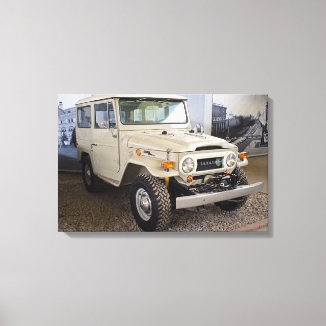 Toyota Land Cruiser BJ40 Canvas Print (Front)