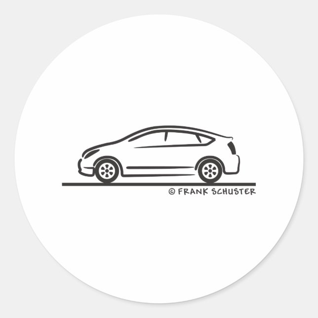 Toyota Prius Classic Round Sticker (Front)