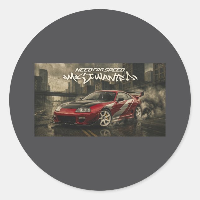 Toyota supra classic round sticker (Front)