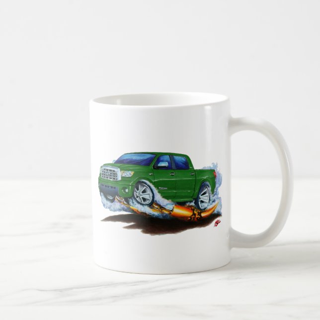 Toyota Tundra Crewmax Green Truck Coffee Mug (Right)