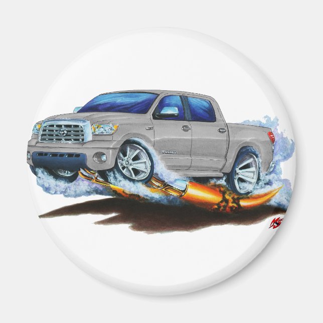Toyota Tundra Crewmax Silver Truck Magnet (Front)