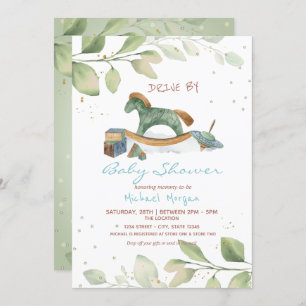 Toys Drive By Baby Shower Invitation